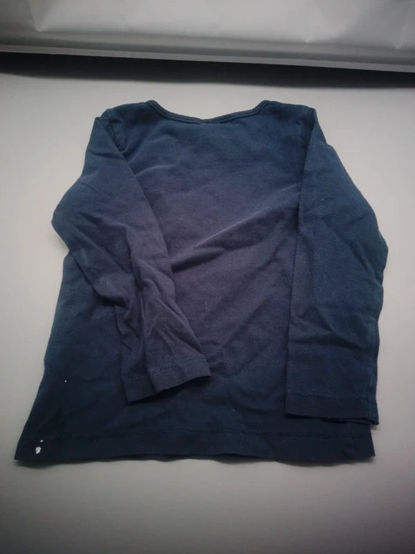 Rückseite des marineblauen DopoDopo Sweatshirts Größe 98