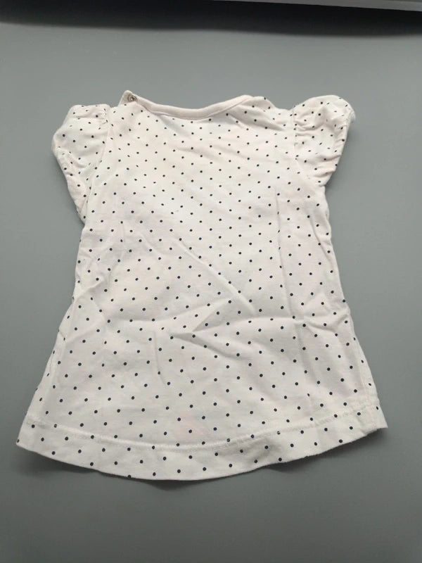 Gepunktete Rückseite des weißen Disney Baby T-Shirts