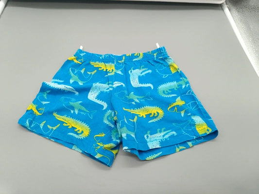 Blaue Palomino Kinder-Shorts Größe 92 mit buntem Tiermuster, Vorderseite