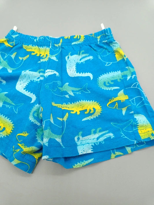 Detail des bunten Tiermusters und elastischen Bundes der Palomino Shorts