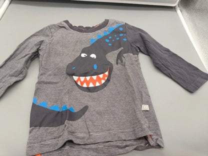 Detail des Dinosauriermotivs mit blauen Rückenzacken