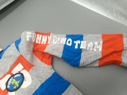 Schriftzug am Ärmel des Topomini Dino-Shirts