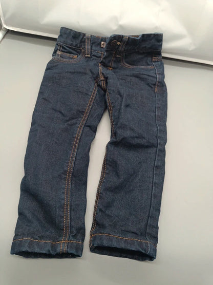 Marineblaue gefütterte C&A Kinderjeans Größe 92, Vorderseite
