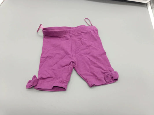 Pinke Mädchen-Shorts mit Schleifen an den Beinabschlüssen in Größe 62, Vorderseite