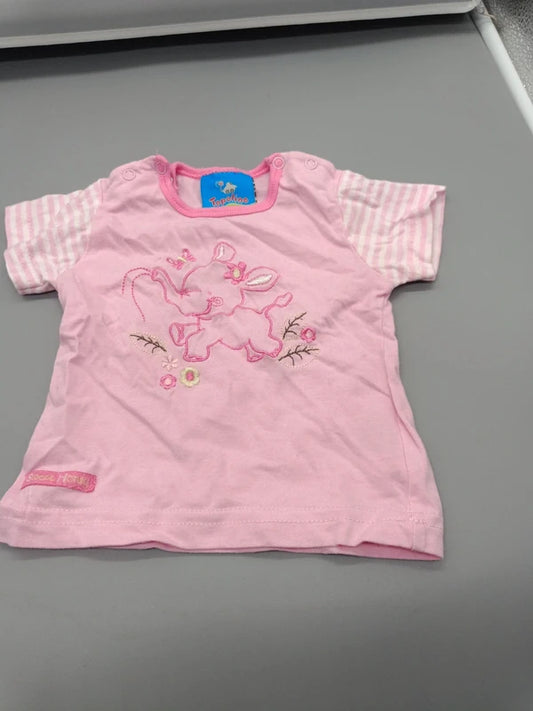 Rosa Topolino Baby-T-Shirt mit Elefant Größe 62, Vorderseite