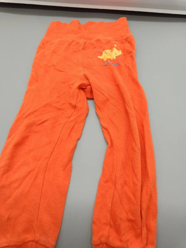 Orangefarbene Lupilu Kinderhose mit Dino Größe 86, Vorderseite