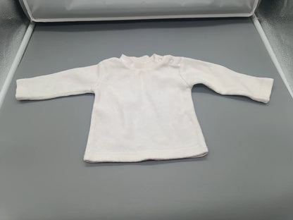 Weißer Baby Club Baby-Pullover Größe 56, Vorderseite