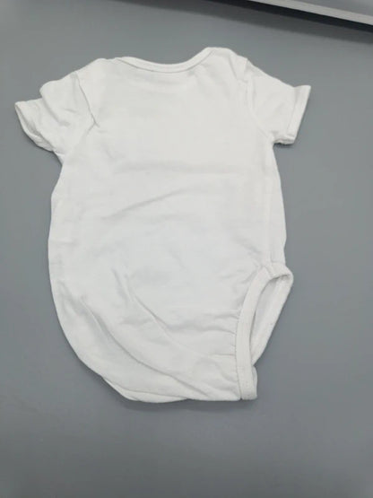 Weißer Liegelind Kurzarmbody Größe 50/56, Rückseite