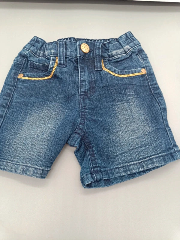 Blaue Kiki & Koko Kinder-Jeansshorts in Größe 98, Vorderseite