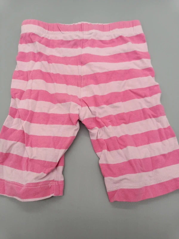 Rückseite der rosa-pink gestreiften Lupilu Sommerhose Größe 98/104