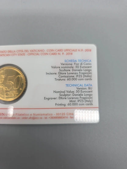 Technische Angaben der Vatikan Coincard Nr. 9 von 2018