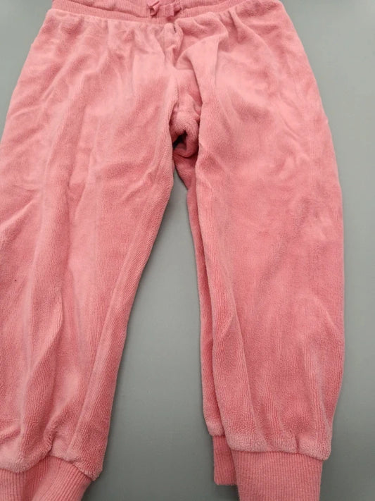 Roséfarbene Kinder-Jogginghose mit Kordel und Bündchen