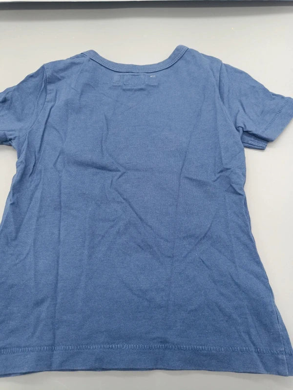 Rückseite des blauen H&M Kinder-T-Shirts Größe 92