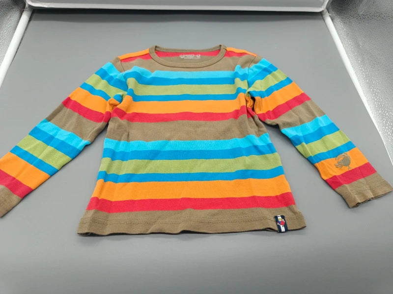 Bunt gestreiftes Jako-o Kinder-Sweatshirt Größe 92/98, Vorderseite
