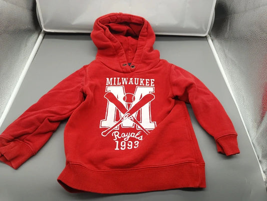 Roter Kinder-Hoodie mit Kapuze und Milwaukee Royals Motiv, Größe 86