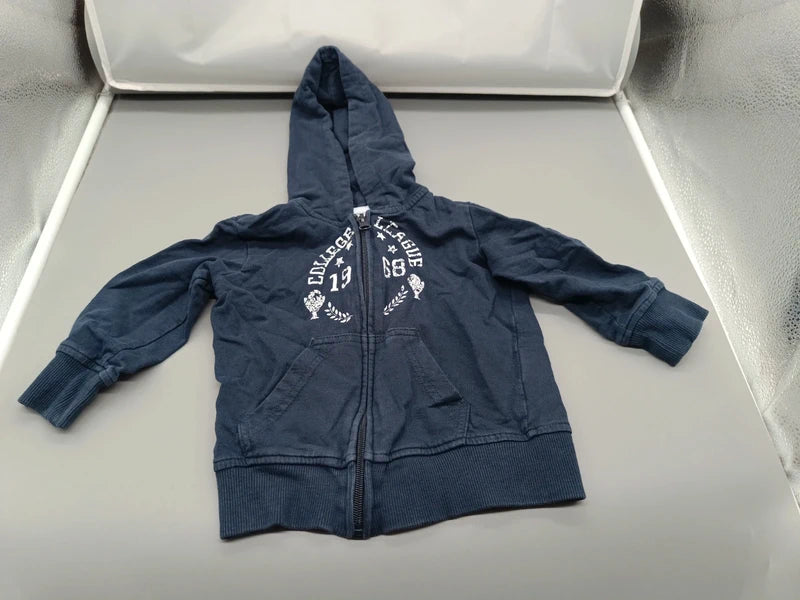 Marineblaue Impidimpi Kapuzenjacke Größe 74/80, Vorderseite