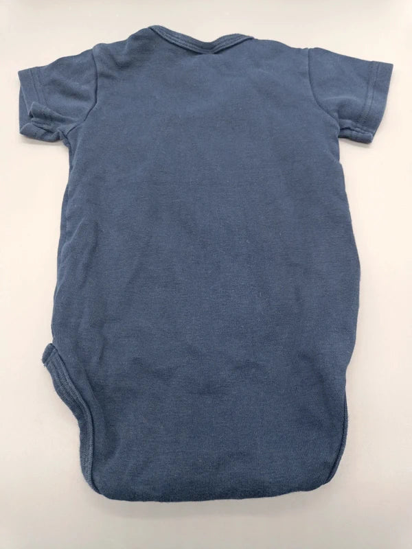Rückseite des marineblauen Topomini Kurzarmbodys