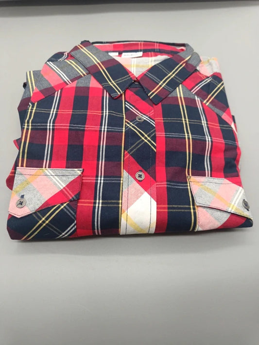 Flanellhemd John Baner Rot Marineblau – Schottenkaro