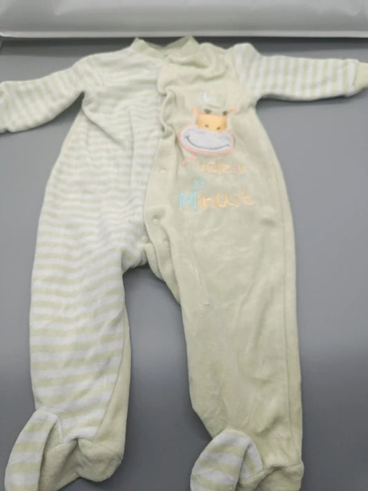 Baby Schlafstrampler Creme Velours Le Voleur de Minuit Vorderansicht Gr. 74