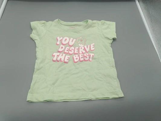 Baby T-Shirt Mintgrün "You Deserve The Best" Bubble-Print Druckknopf Gr. 86 – Ansicht 2