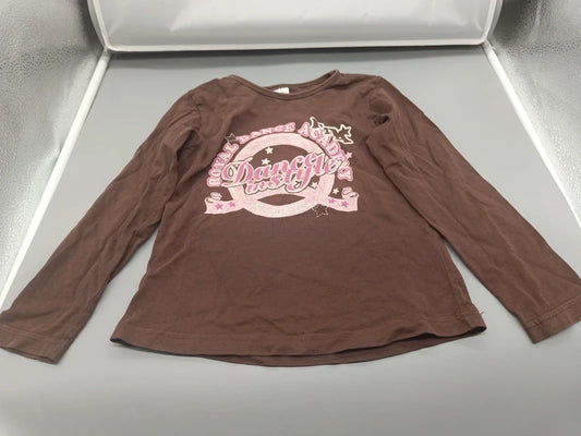 Mädchen Langarmshirt Braun Royal Dance Academy Vorderansicht Gr. 122