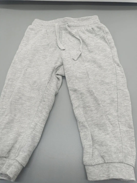 Kinder Jogginghose Cremweiß Jacquard-Waffelstruktur Vorderansicht Tunnelzug Ripp-Bündchen Gr. 80