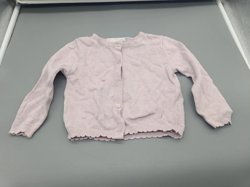 Baby Strickjacke Cardigan Hellrosa Vorderseite