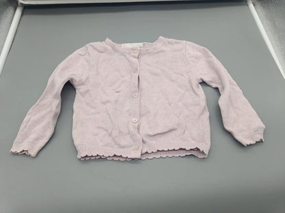 Baby Strickjacke Cardigan Hellrosa Vorderseite