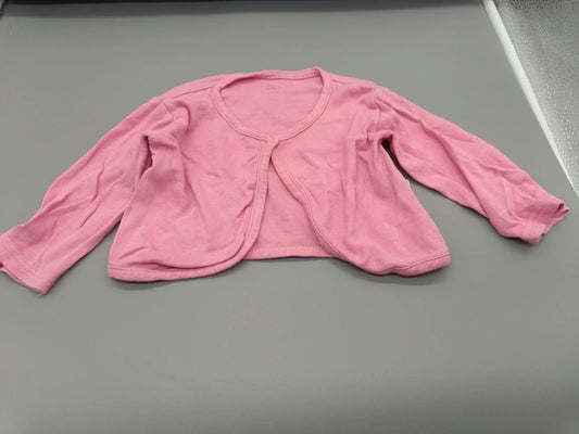 Mädchen Bolero Shrug Rosa Jersey Vorderseite Offen
