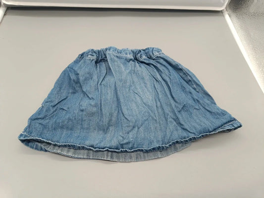 Baby Jeansrock Lindex Hellblau Chambray Rückseite