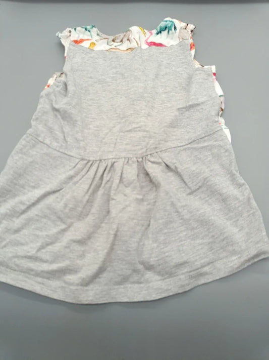 Mädchen Kleid Graumeliert Sweat-Rock Rückseite