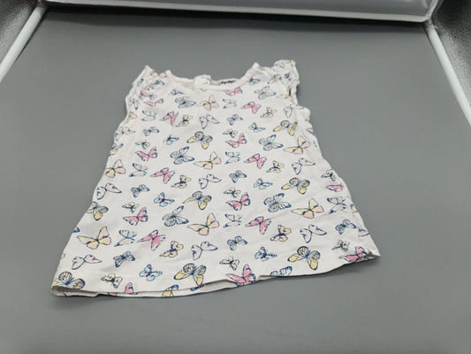 Mädchen Top Dip&Dip Weiß Schmetterlinge All-over-Print Vorderseite
