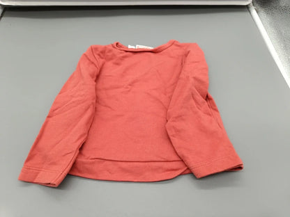 Baby Langarmshirt Koralle Vorderseite