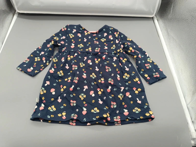 Baby Jerseykleid Marineblau Gesamtansicht A-Linie
