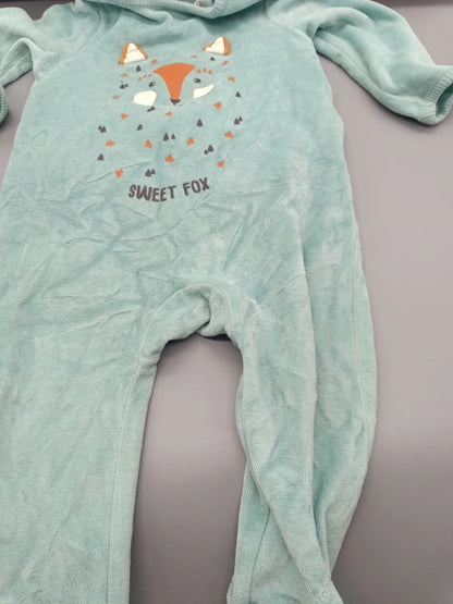 Baby Strampler Sweet Fox Mint Vorderseite