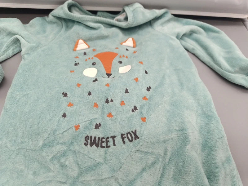 Baby Strampler Sweet Fox Fuchs-Print Nahaufnahme