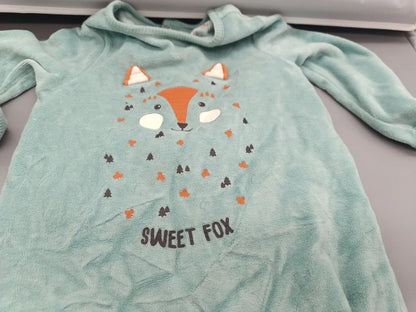 Baby Strampler Sweet Fox Fuchs-Print Nahaufnahme