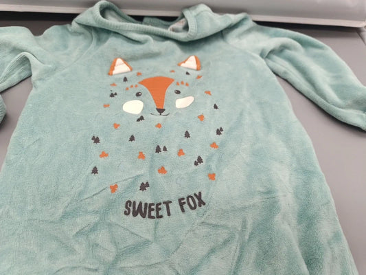 Baby Strampler Sweet Fox Fuchs-Print Nahaufnahme
