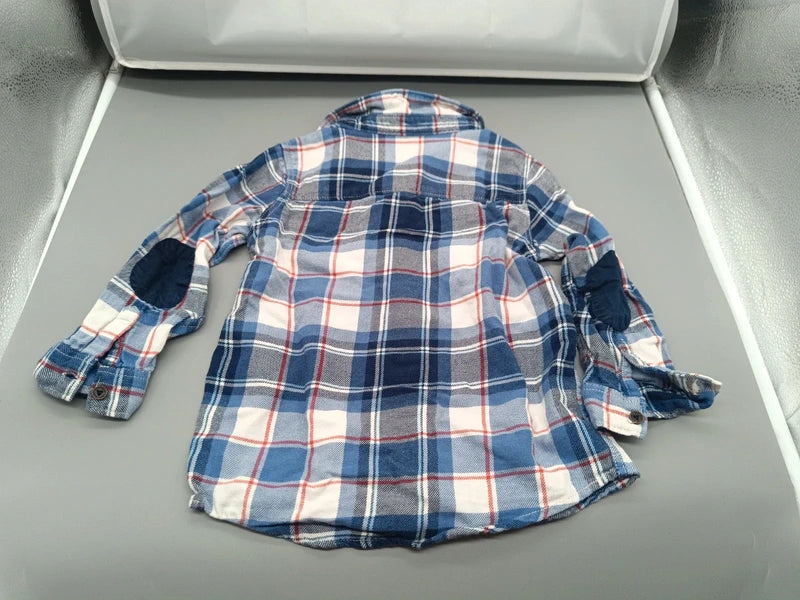 Kinder Flanellhemd Rückseite Ellenbogen-Patches