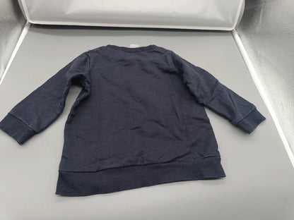Kinder Sweatshirt Navy Dunkelblau Rückseite
