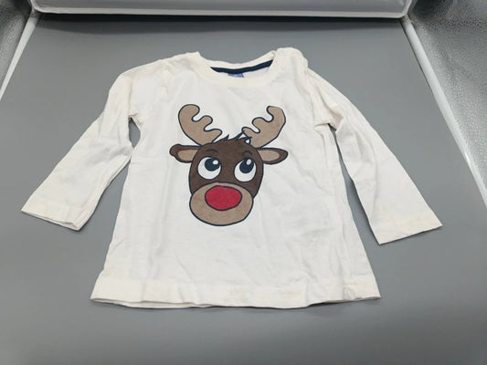 Kinder Langarmshirt Rudolph Rentier Vorderseite