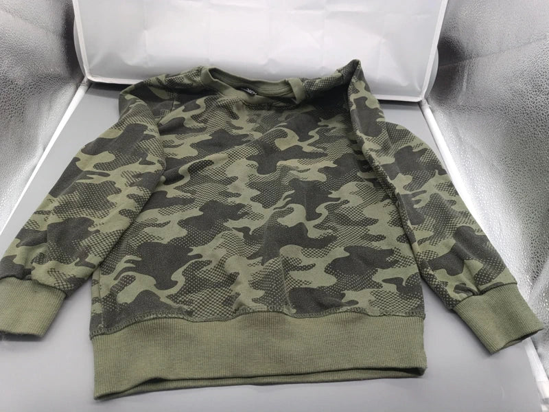 Kinder Hoodie Camouflage Grün Seitenansicht