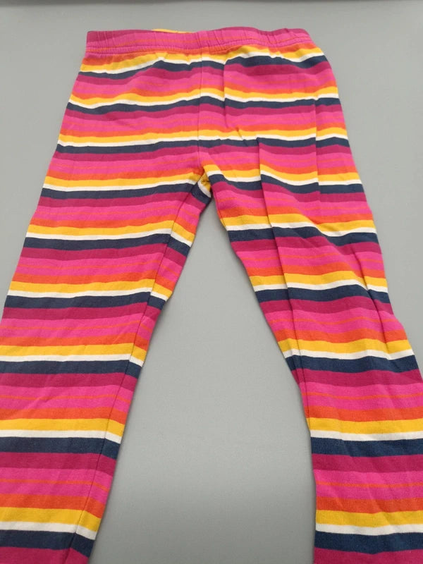 Mädchen Leggings Regenbogen Streifen Vorderseite