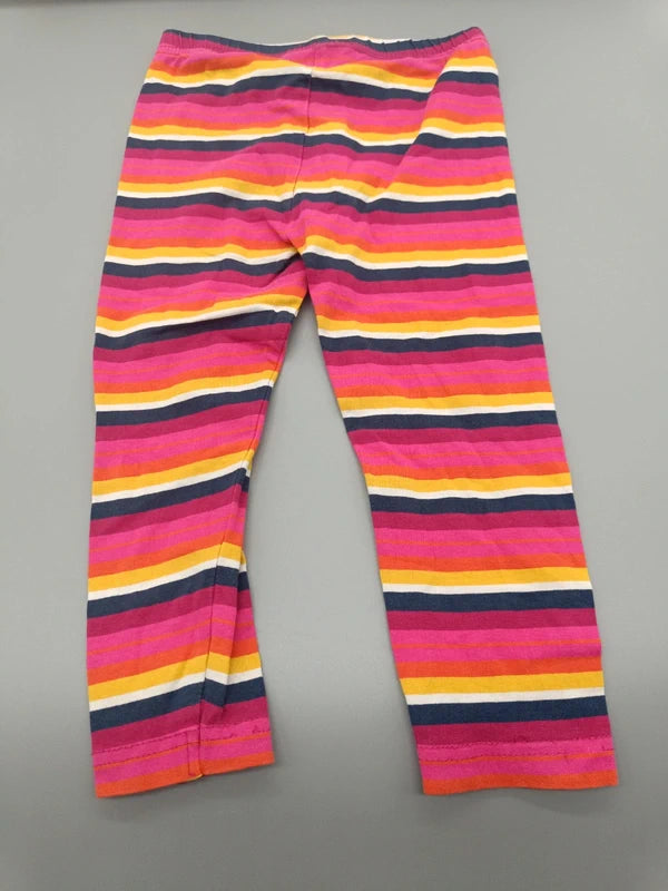 Mädchen Leggings Regenbogen Streifen Rückseite