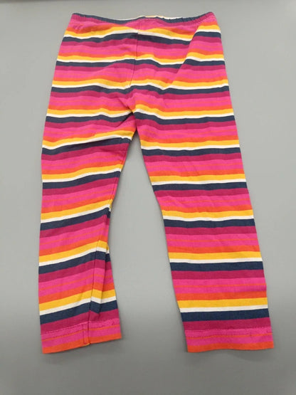 Mädchen Leggings Regenbogen Streifen Rückseite