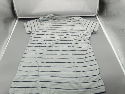 Kinder T-Shirt Streifen Weiss Dunkelblau Seitenansicht