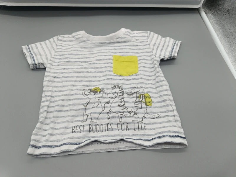 Baby T-Shirt Best Buddies Streifen Vorderseite
