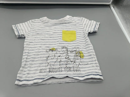 Baby T-Shirt Best Buddies Streifen Vorderseite