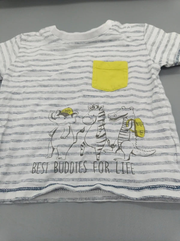 Baby T-Shirt Best Buddies Print Nahaufnahme