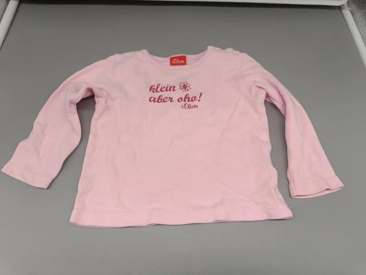 s.Oliver Langarmshirt Rosa klein aber oho Vorderseite
